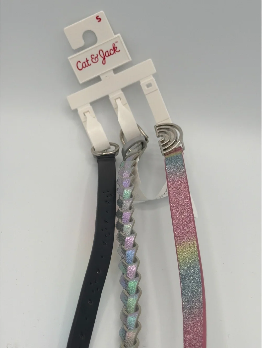 Cat & Jack Girls' 3-Pack Belts, Size Small